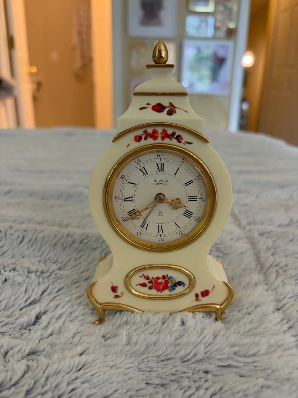 vintage Helveco 7 Jewels Swiss-made clock
